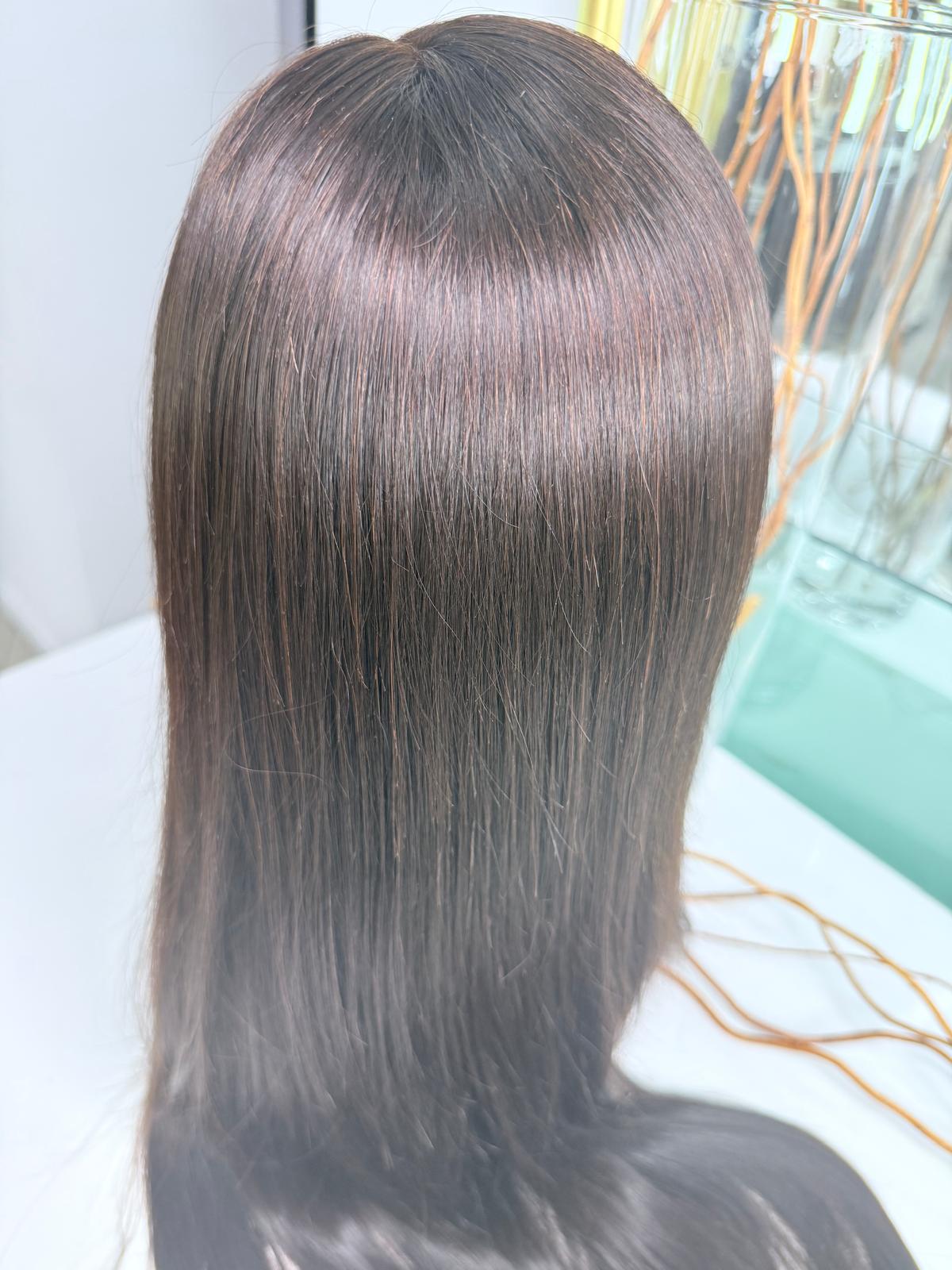 Sleek Straight Human Hair Wig – Natural Black