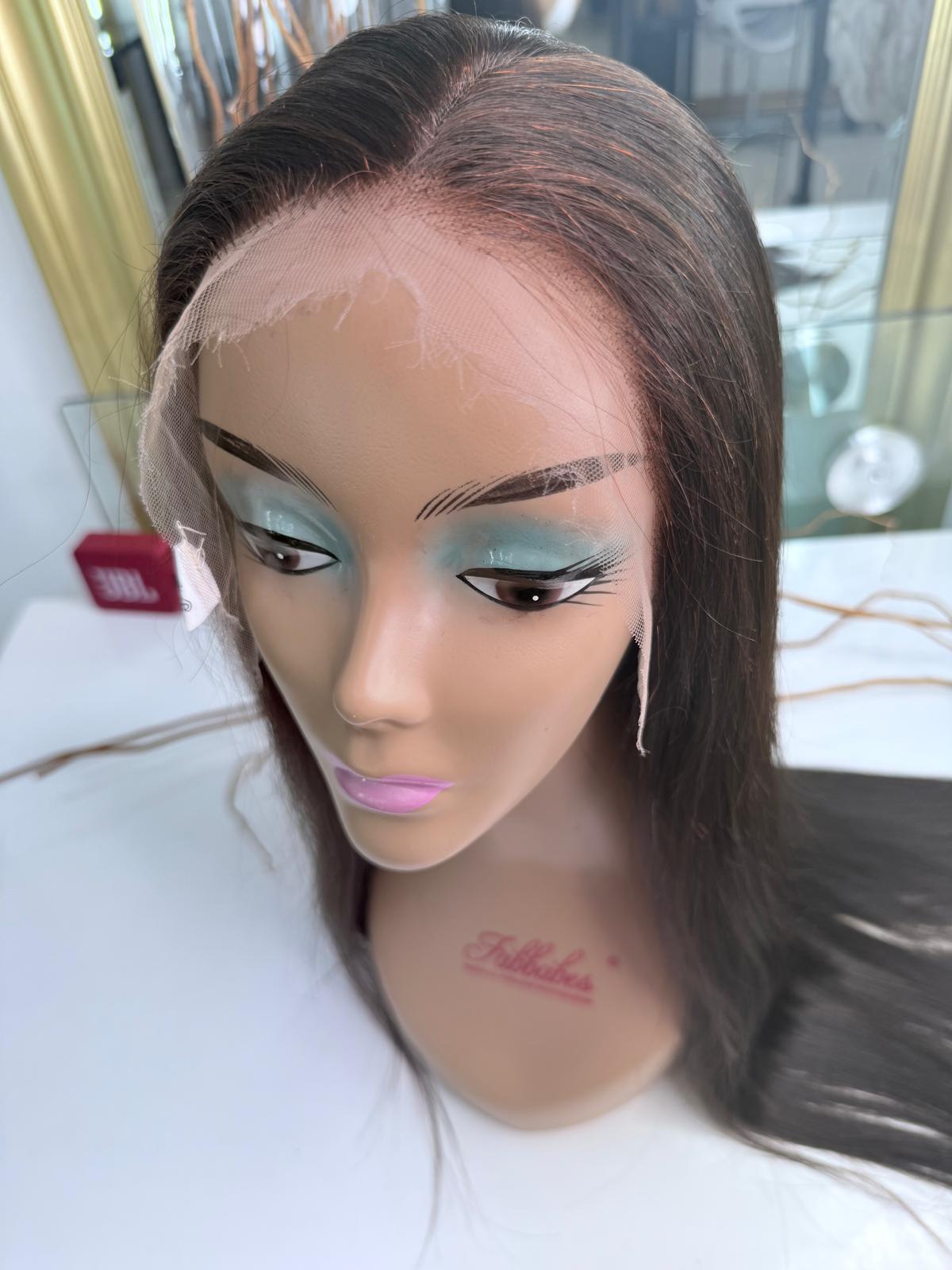 Sleek Straight Human Hair Wig – Natural Black