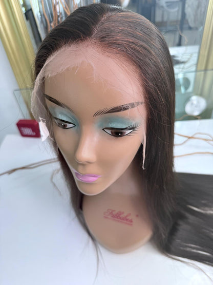 Sleek Straight Human Hair Wig – Natural Black