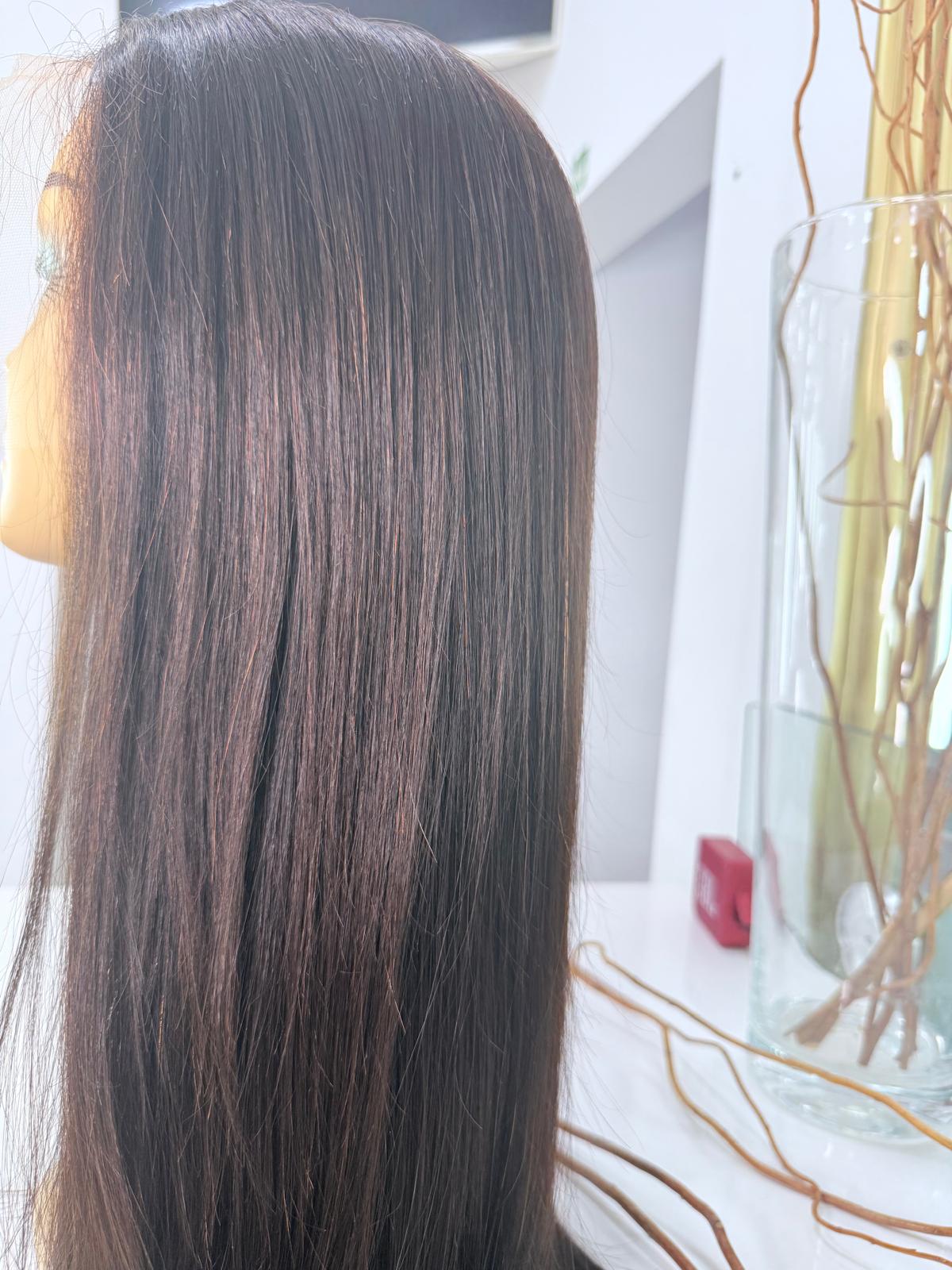 Sleek Straight Human Hair Wig – Natural Black